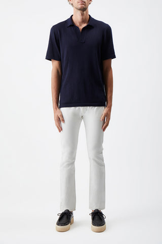 Navy Cashmere Polo Styled Look - Full Body View | Gabriela Hearst