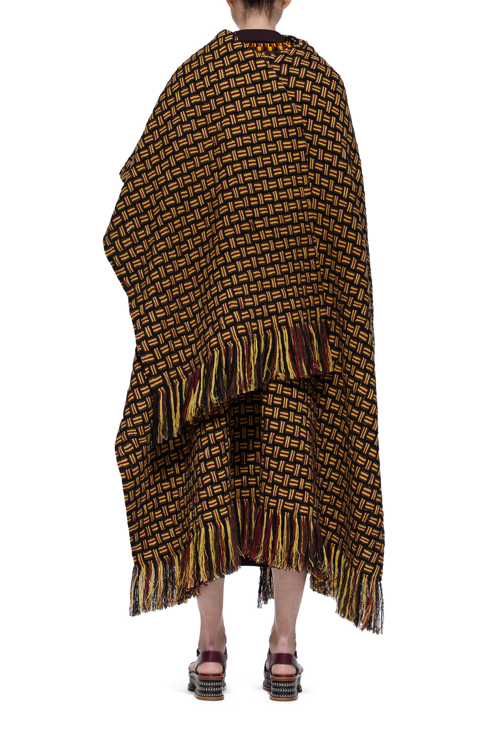 Gasly Rhuana Knit Poncho in Multi Wool