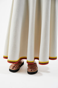 Mira Knit Skirt in Ivory Multi Merino Wool