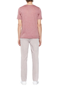 Sebastian Pant in Mauve Linen Cotton