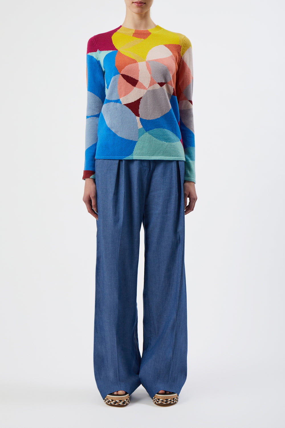 Muscovite Knit Sweater in Multi Cashmere