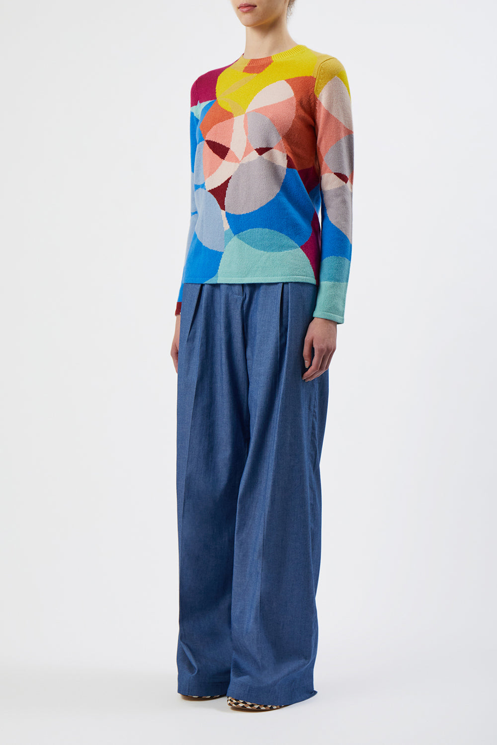 Muscovite Knit Sweater in Multi Cashmere