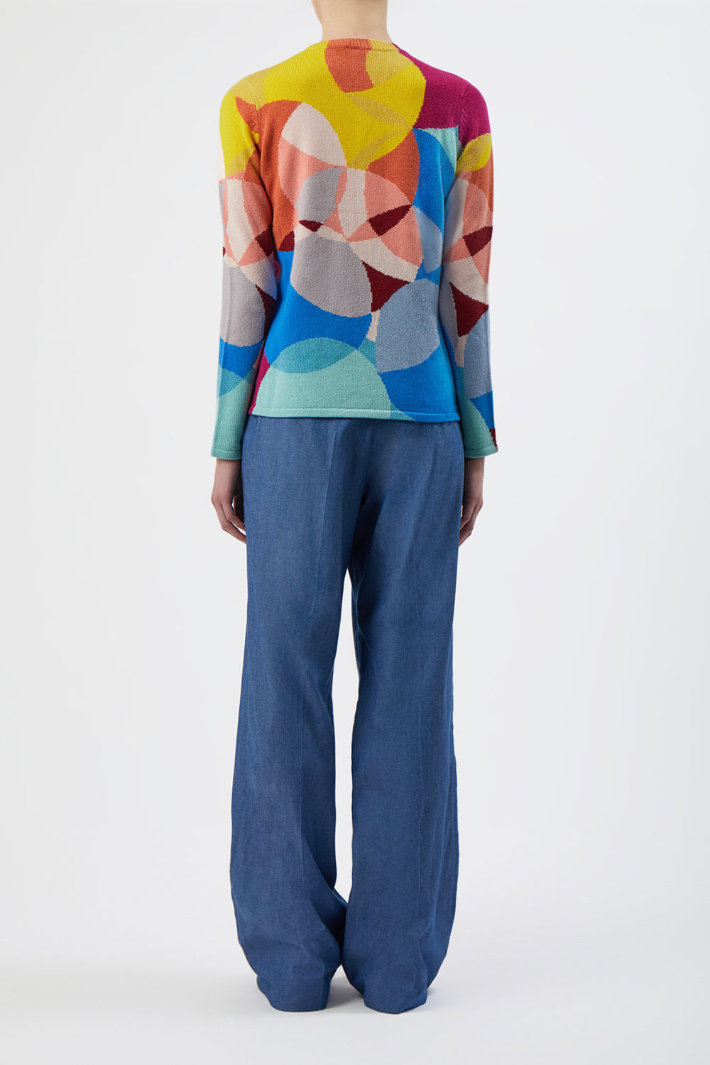 Muscovite Knit Sweater in Multi Cashmere