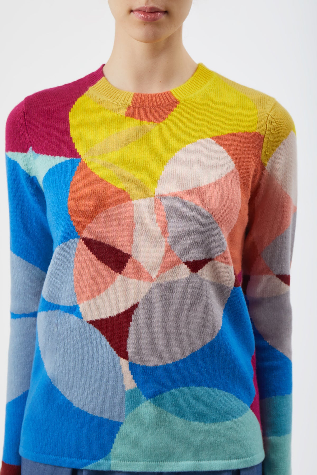 Muscovite Knit Sweater in Multi Cashmere
