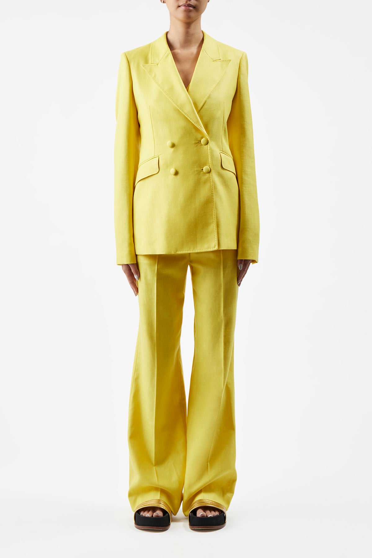 Stephanie Blazer in Silk Wool with Linen – Gabriela Hearst