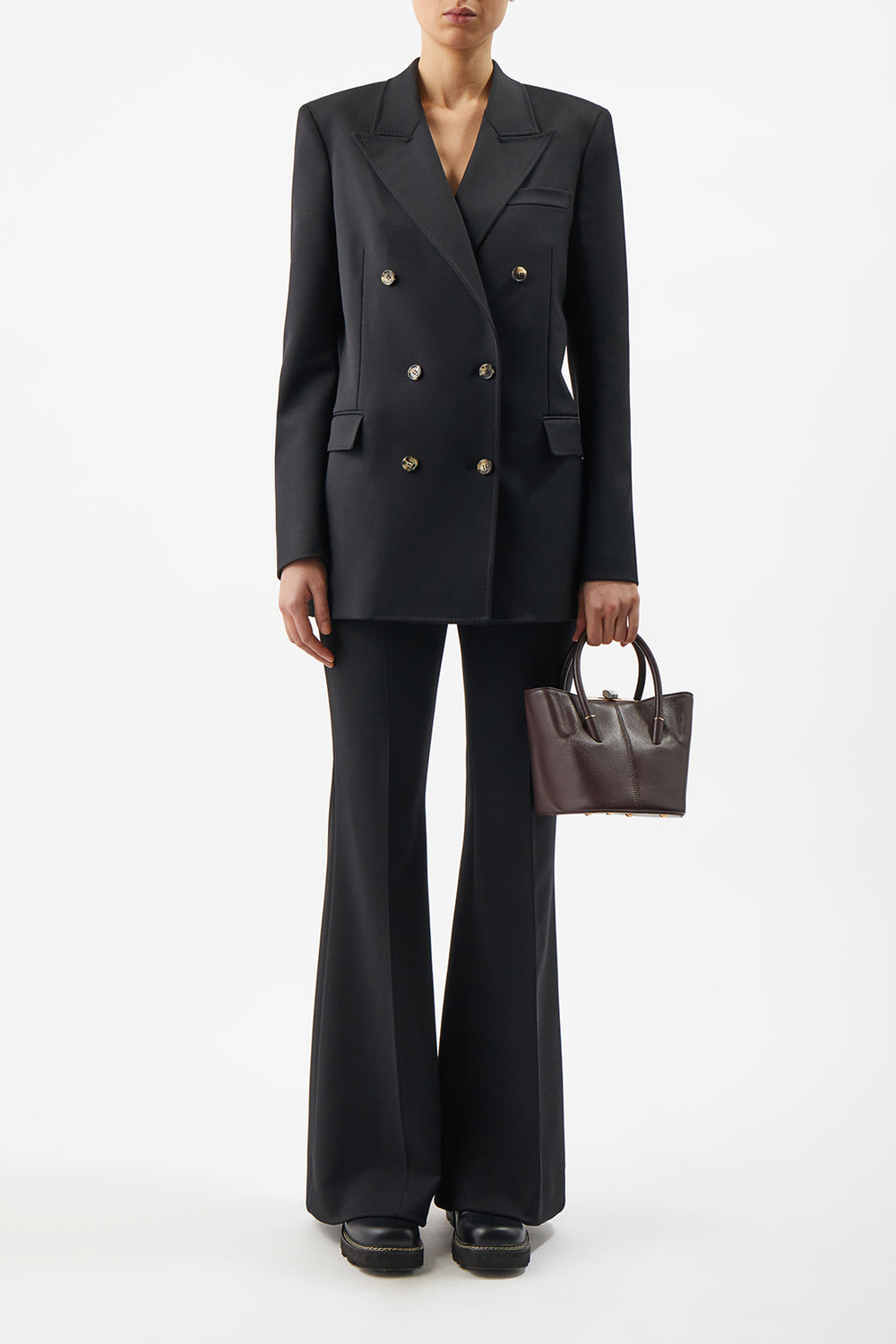 ボルドーナッパレザーのミニバエズバッグ