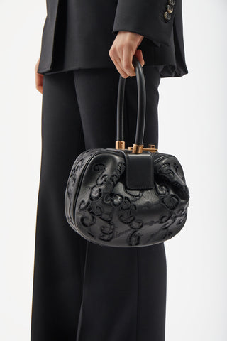 Nina Lace Bag in Black Nappa Leather