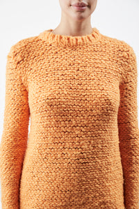 Larenzo Knit Sweater in Fluorescent Orange Welfat Cashmere
