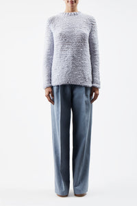 Larenzo Knit Sweater in Halogen Blue Welfat Cashmere