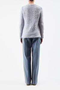 Larenzo Knit Sweater in Halogen Blue Welfat Cashmere