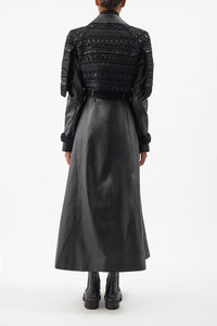 Sola Coat in Black Nappa Leather