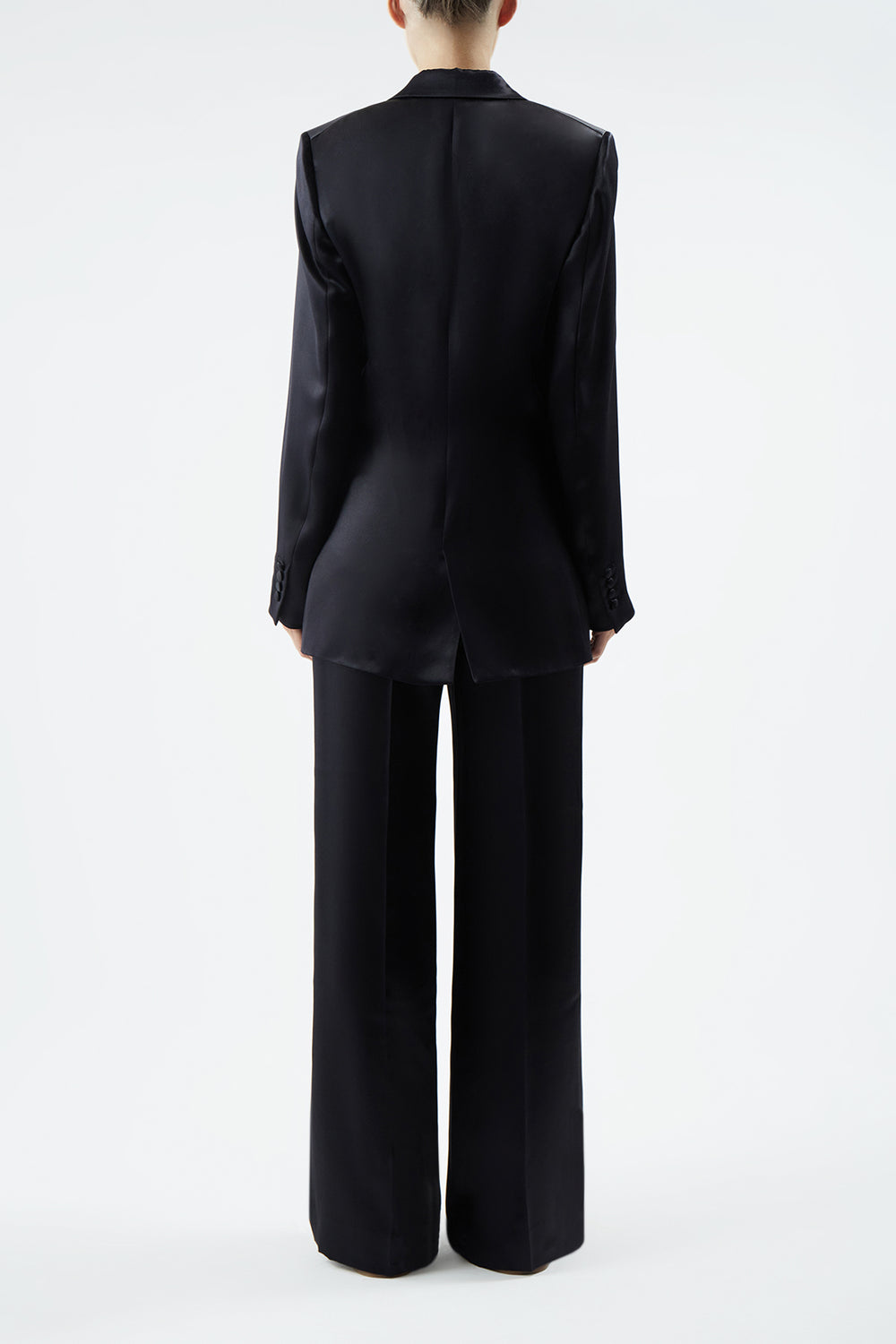 Norman Pant in Black Silk