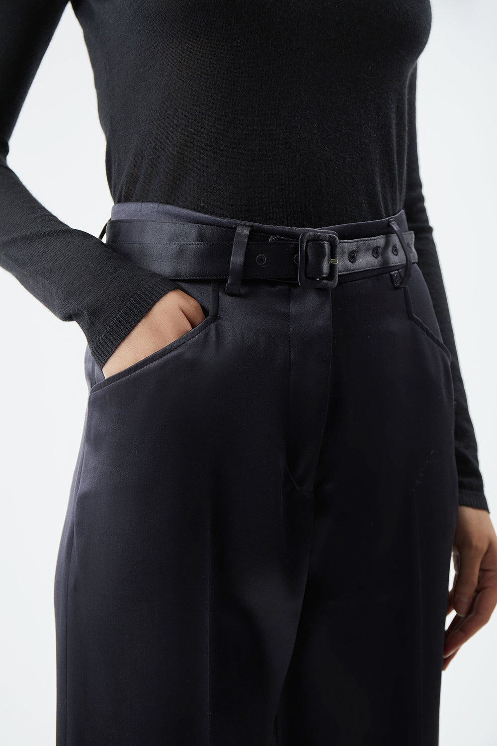 Norman Pant in Black Silk – Gabriela Hearst