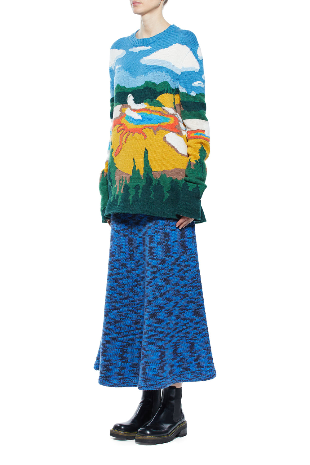 Ines Knit Sweater in Yellowstone Cashmere
