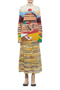 Ines Knit Sweater in Teotihuan Aran Cashmere