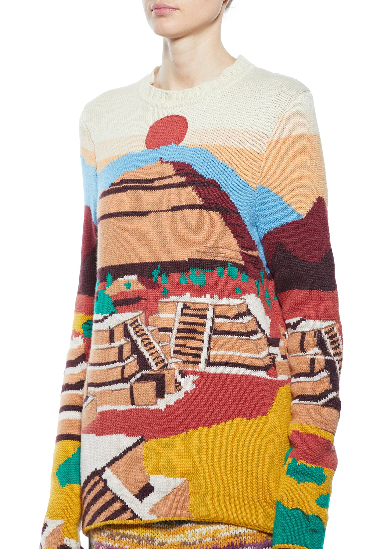 Ines Knit Sweater in Teotihuan Aran Cashmere