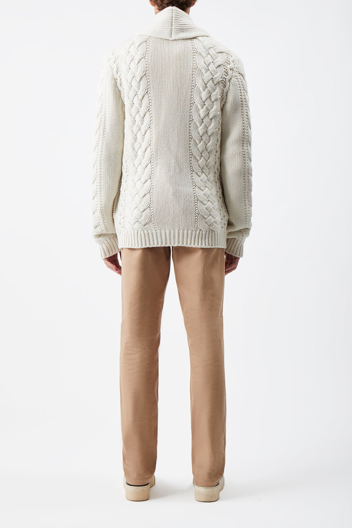 Casa Knit Cardigan in Ivory Cashmere