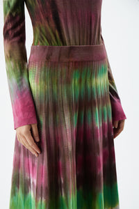 Tie Dye Ella Skirt in Jewel Tie Dye Cashmere