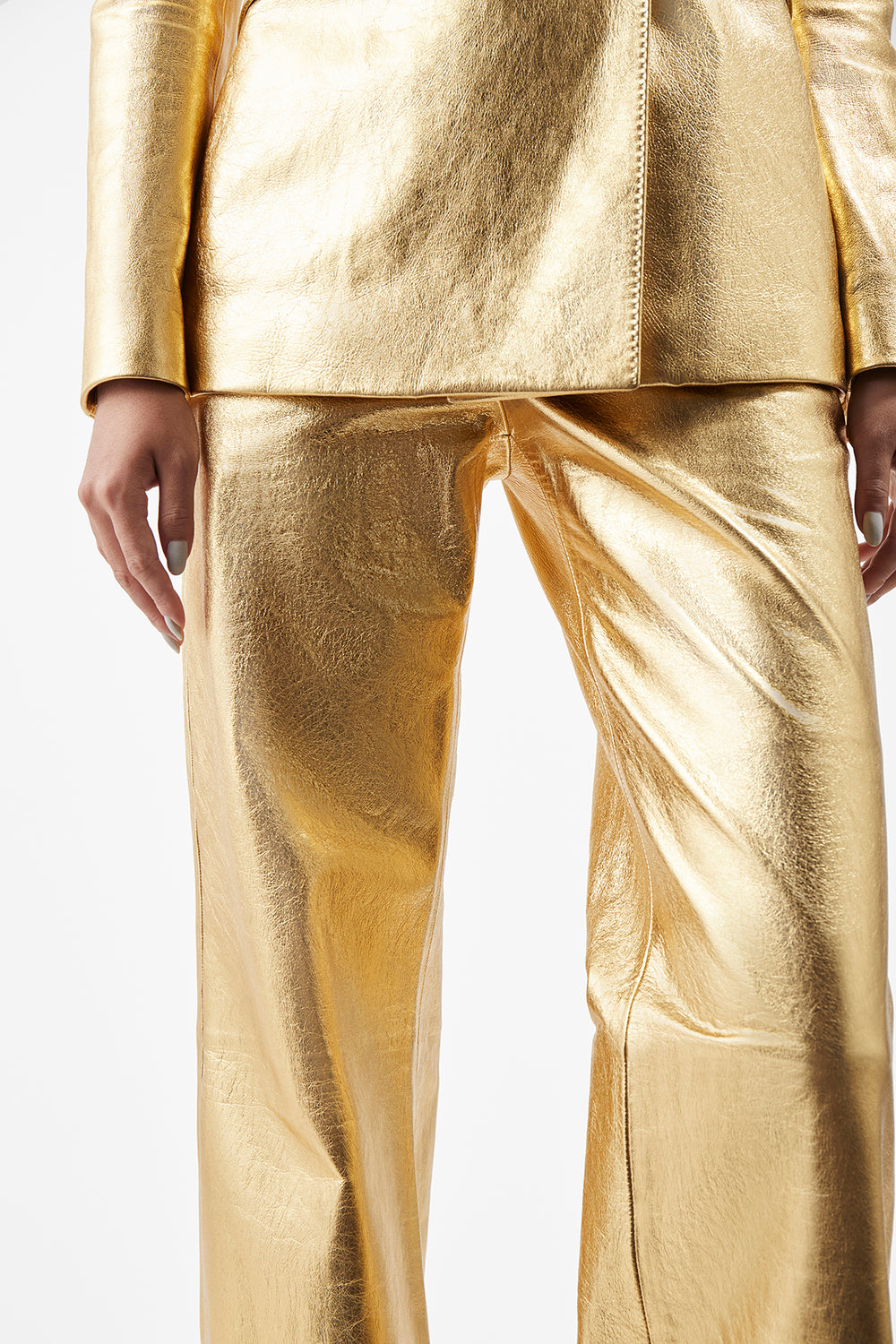 Buy Online Gold Metallic Cotton Pants for Women  Girls at Best Prices in  Biba IndiaBOTTOMW16492AW2