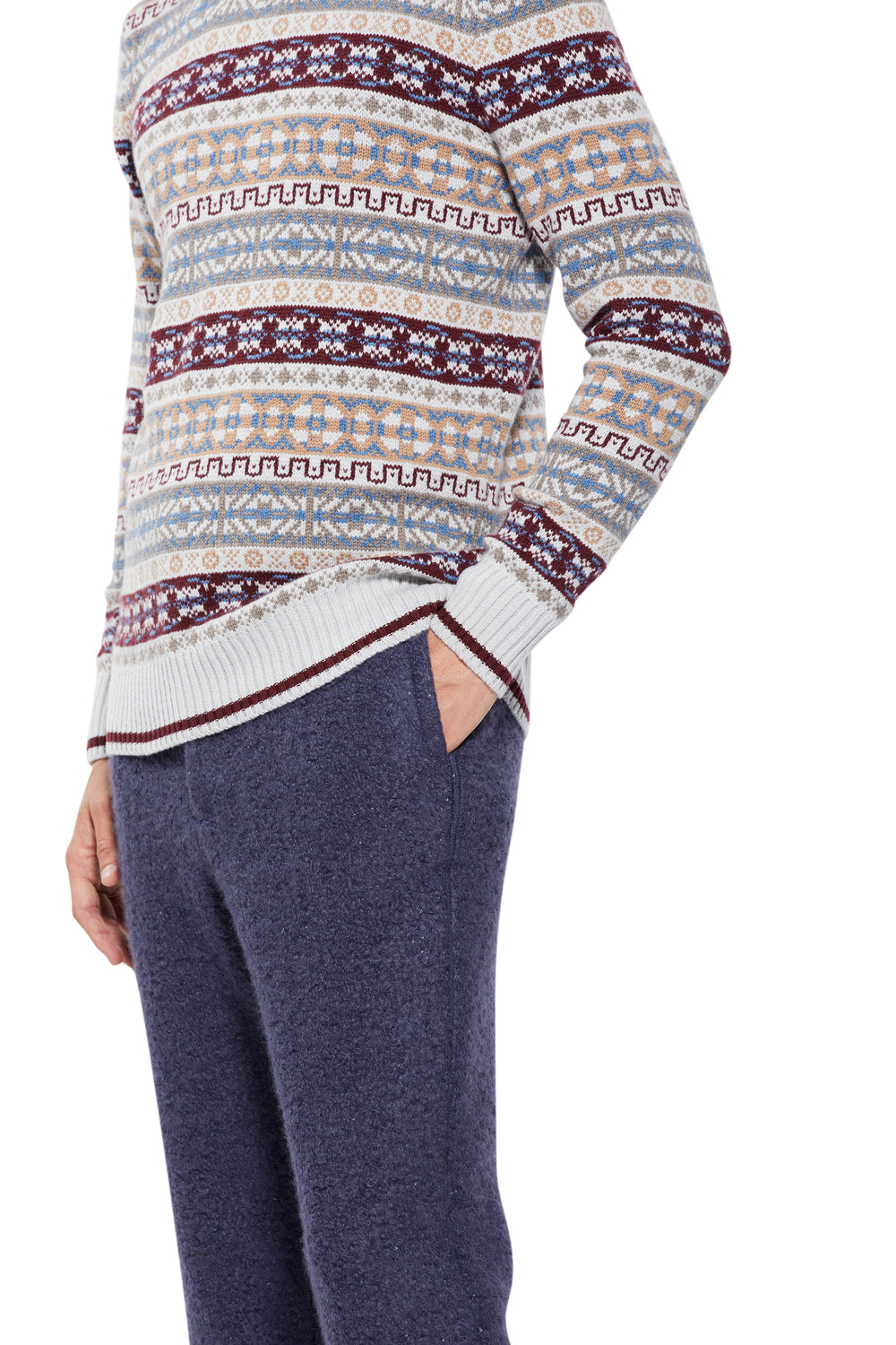 Arlo Pant in Dark Navy Cashmere Boucle