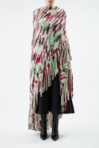 Lauren Knit Wrap in Space Dye Jewel Multi Welfat Cashmere