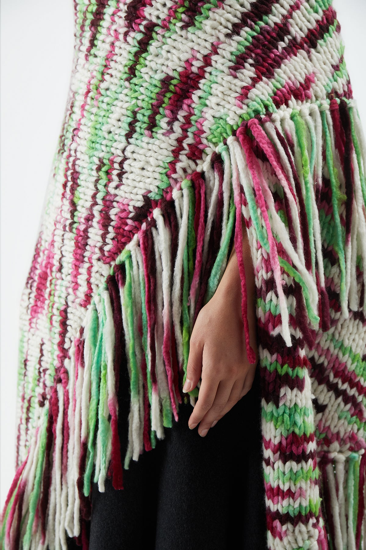 Lauren Space Dye Knit Wrap in Jewel Multi Welfat Cashmere