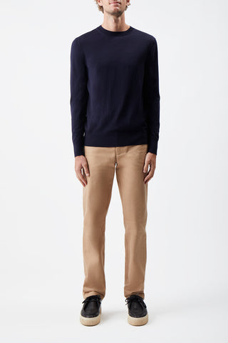 Palco Knit Sweater in Navy Merino Wool