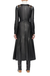 Julian Dress in Black Leather