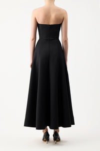 Arion Dress in Black Sportswear Wool