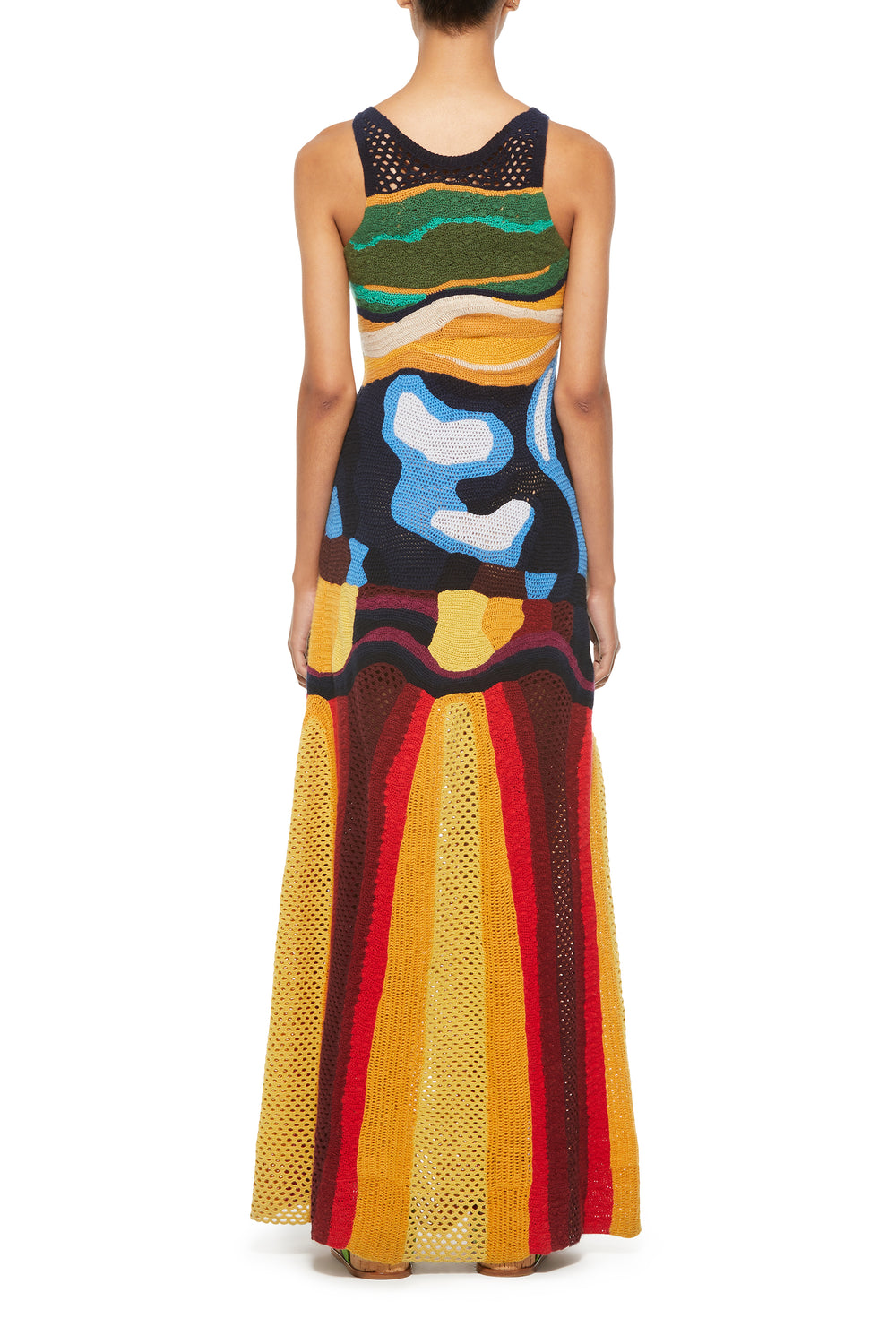 Tamra Crochet Dress in Mineral Multi Cashmere