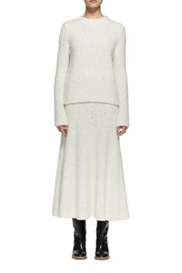 Pablo Skirt in Ivory Cashmere Boucle