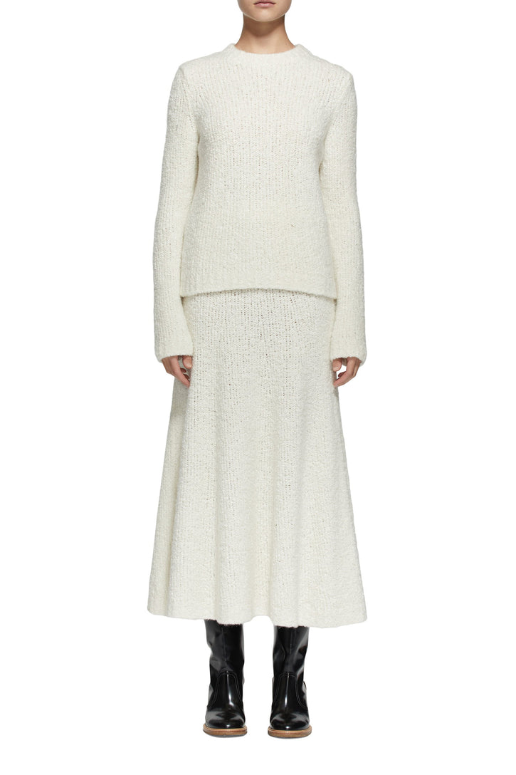 Pablo Skirt in Ivory Cashmere Boucle