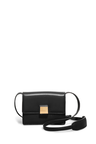 Mercedes Shoulder Bag in Black Nappa Leather