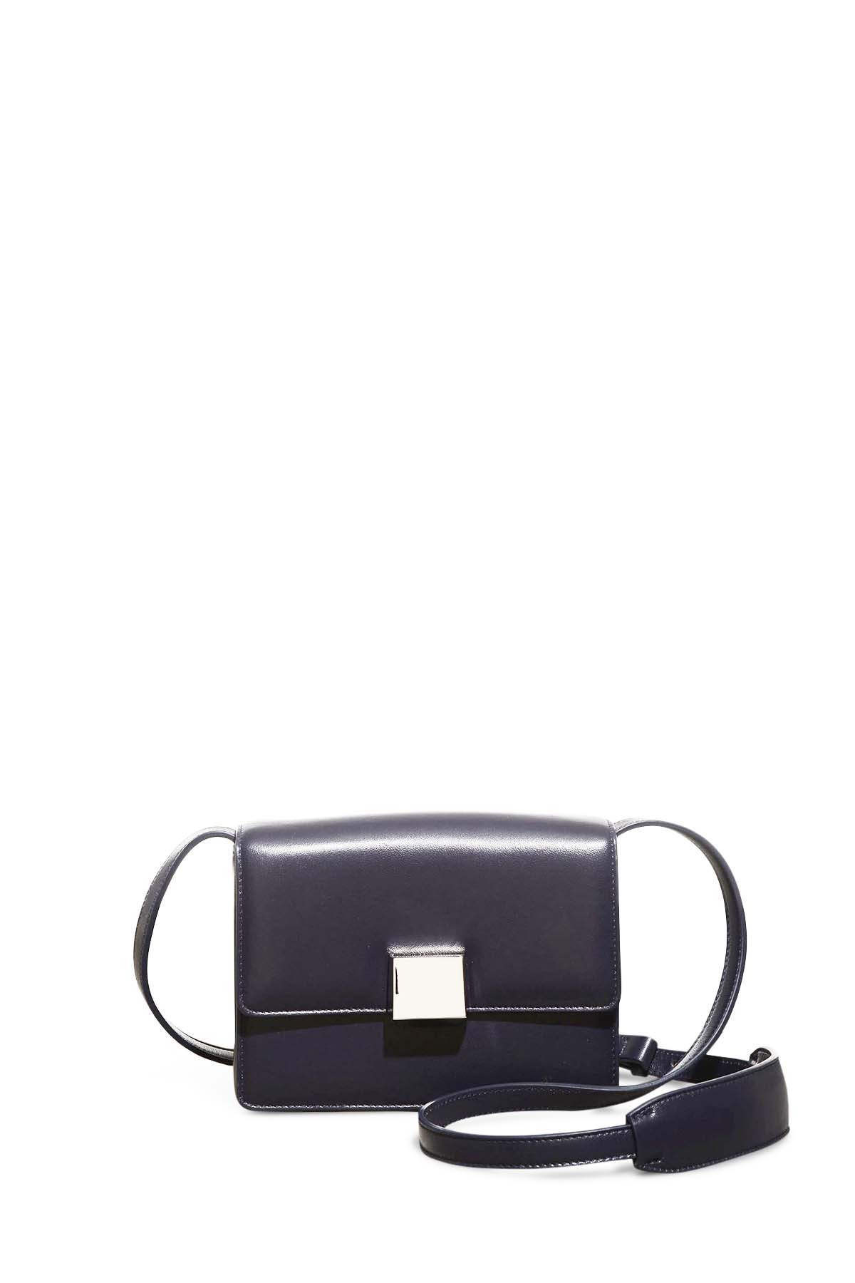 Mercedes Crossbody Bag in Navy Nappa Leather