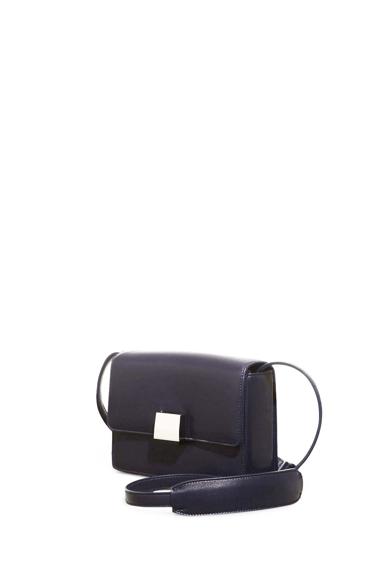 Mercedes Crossbody Bag in Navy Nappa Leather