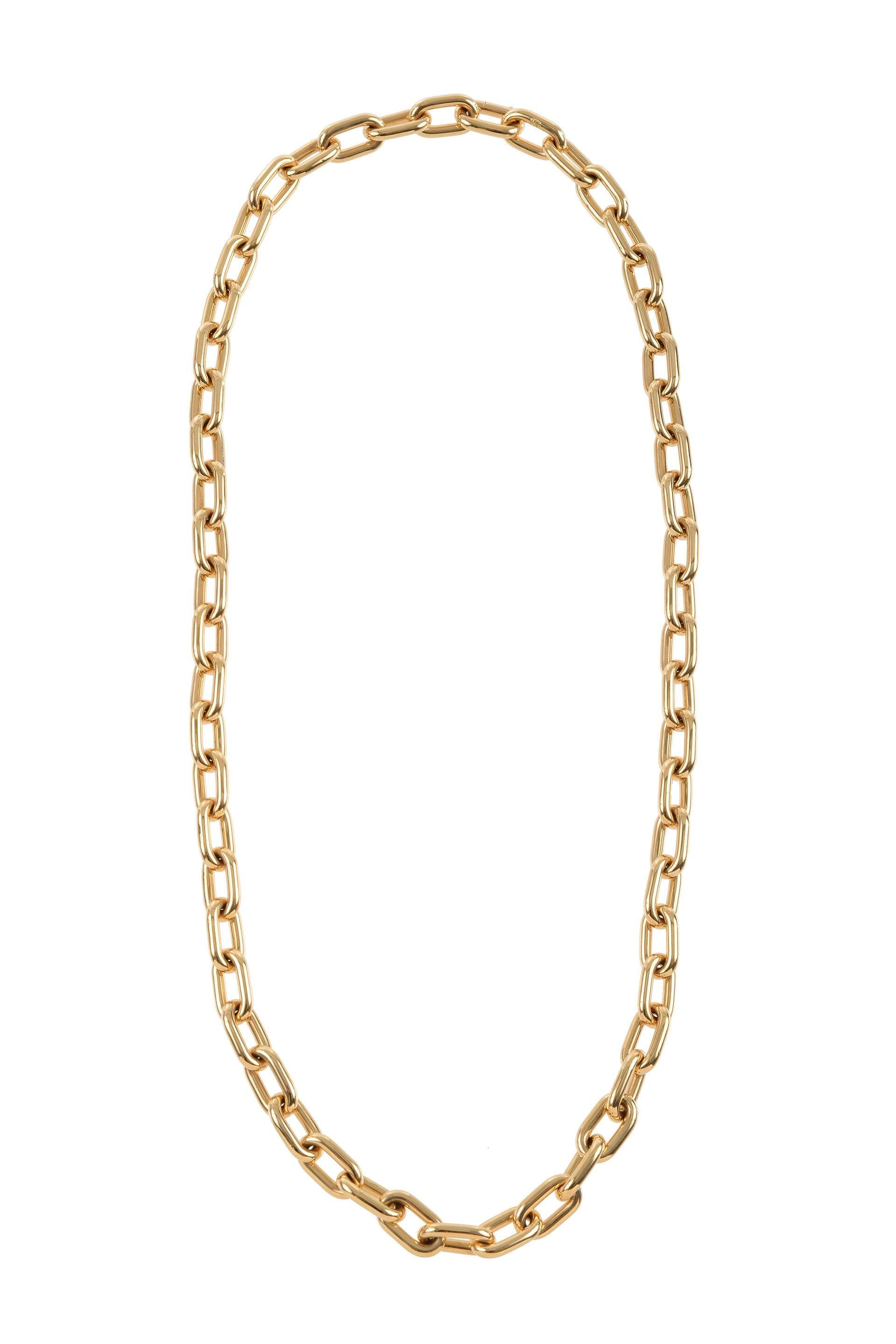 Linked Chain Scarf Ring in Gold Color - Diana