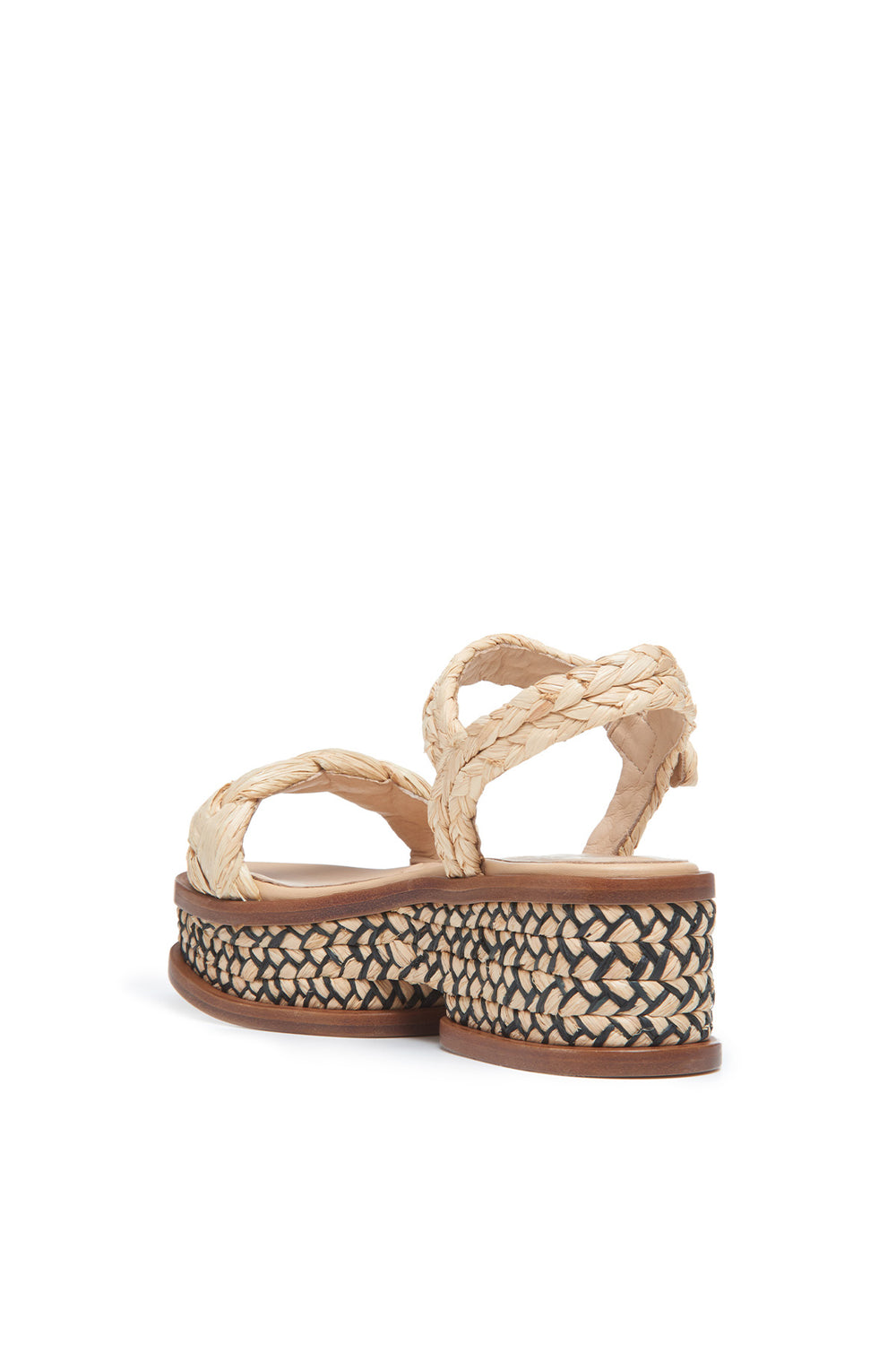 Michael Platform Sandal in Natural Raffia