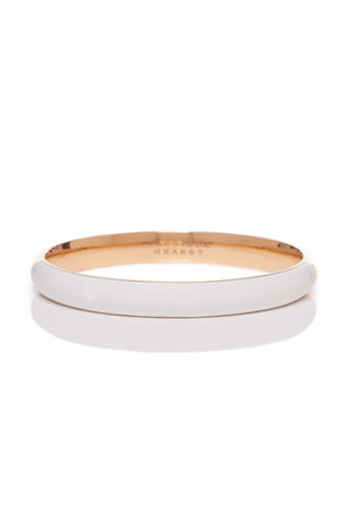 Ivory Enamel 18K Rose Gold Bangle - Front View | Gabriela Hearst