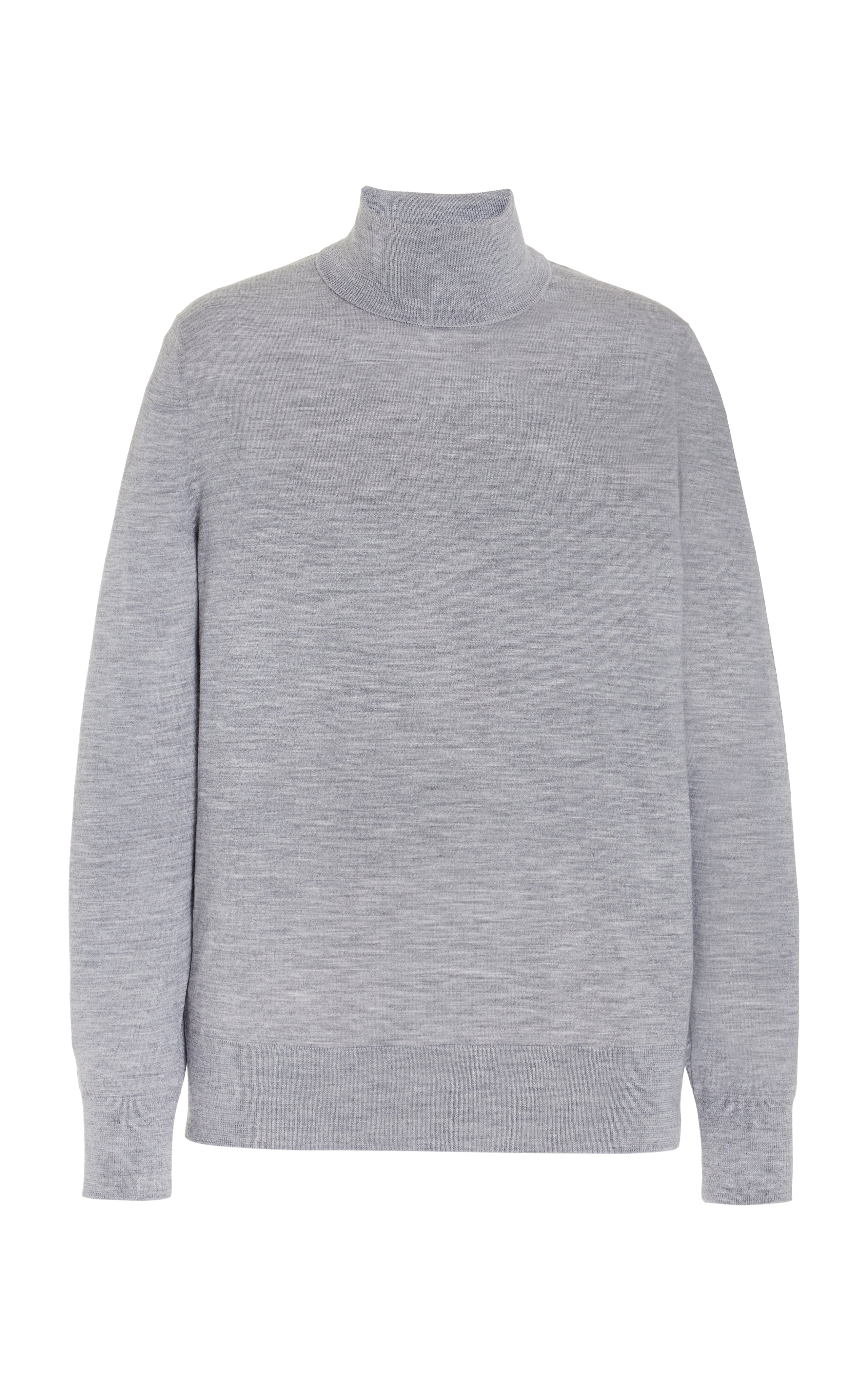 Jermaine Knit Turtleneck in Heather Grey Merino Wool – Gabriela Hearst