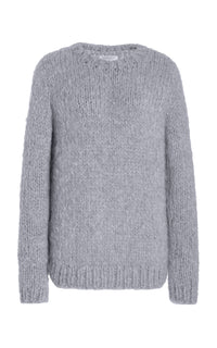 Lawrence Knit Sweater in Heather Grey Welfat Cashmere
