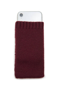 Knit Phone Cover in Bordeaux Cashmere