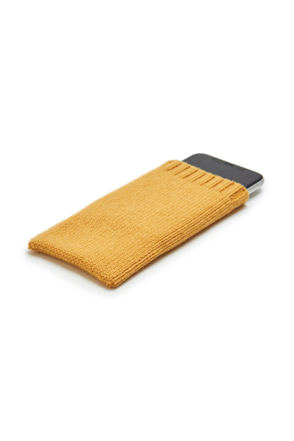 Knit Phone Cover in Yellow Cashmere