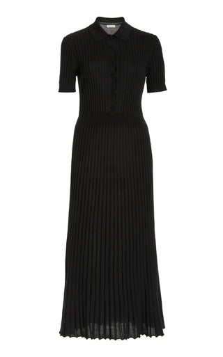 Black Cashmere Silk Amor Knit Midi Dress - Flat Lay View | Gabriela Hearst